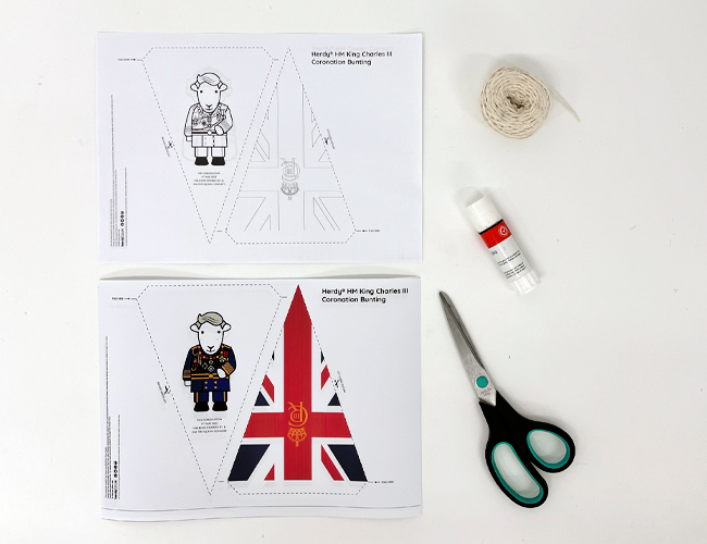 BUNTING BLOG 1 Coronation Bunting Colour Freebie Download