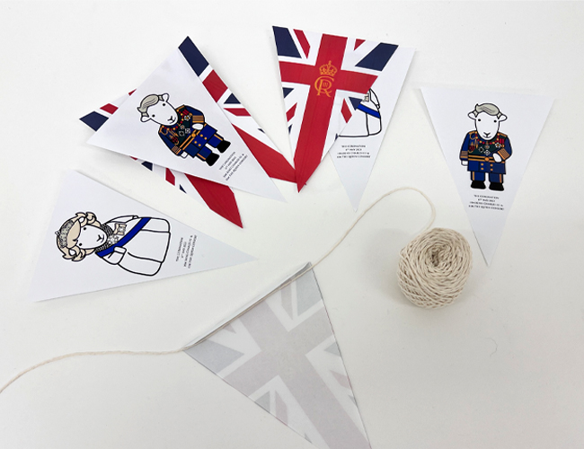 BUNTING BLOG 5 Coronation Bunting Colour Freebie Download