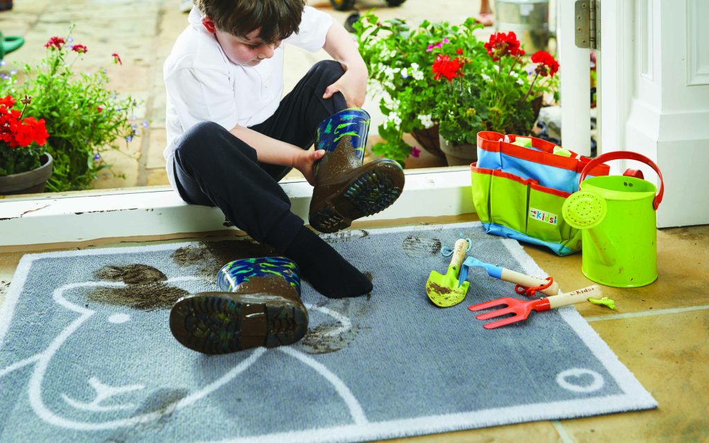 Hello Herdy Mat banner Herdy Hug Rug 'Hello Grey' Doormat