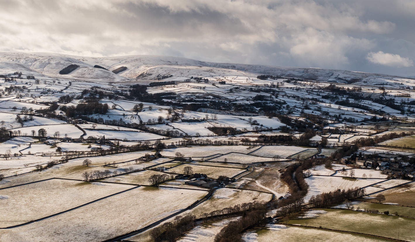 Bampton Winter Aerial copy Bampton Winter Aerial photograph Lake District
