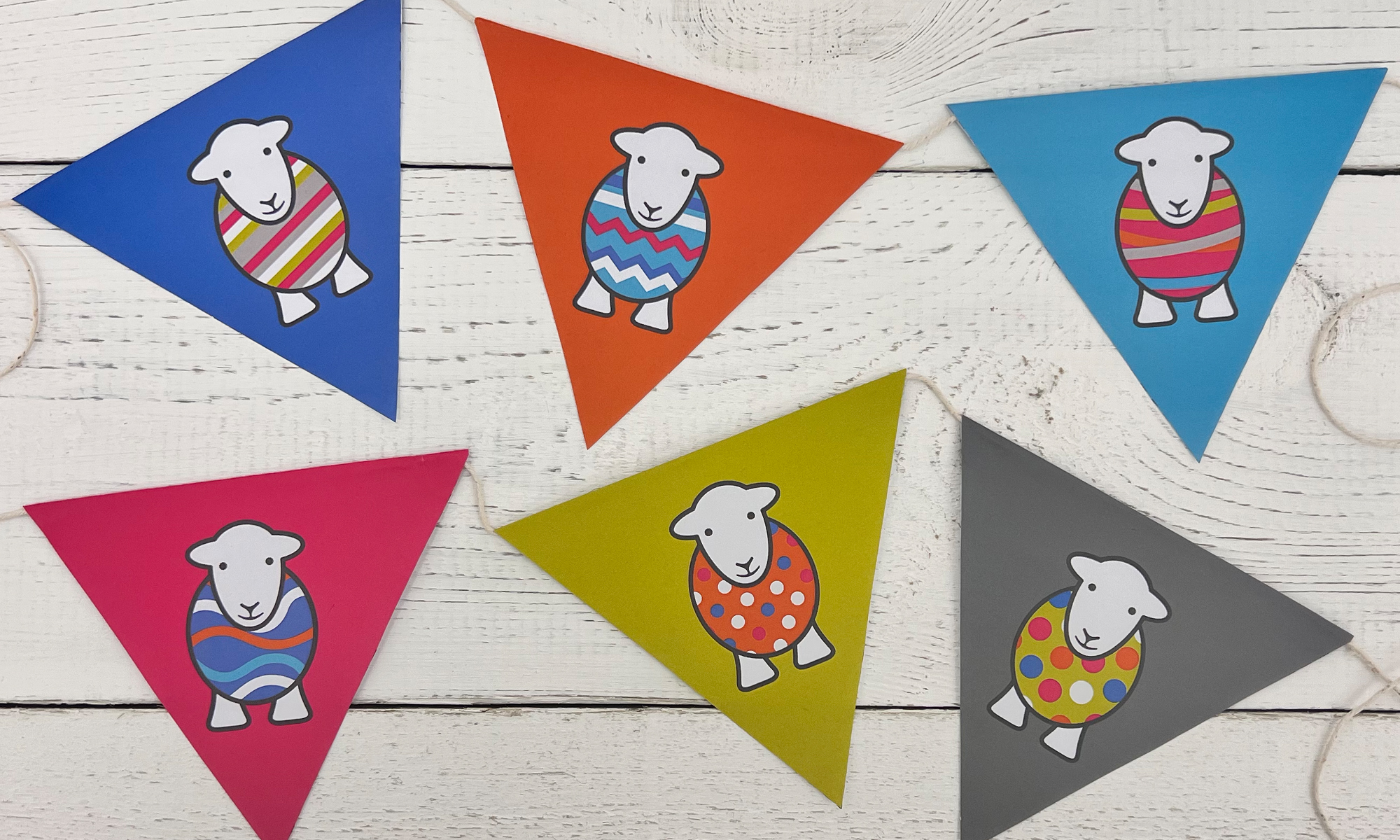 Easter Bunting Banner How to make: Herdy Easter Bunting, free print out