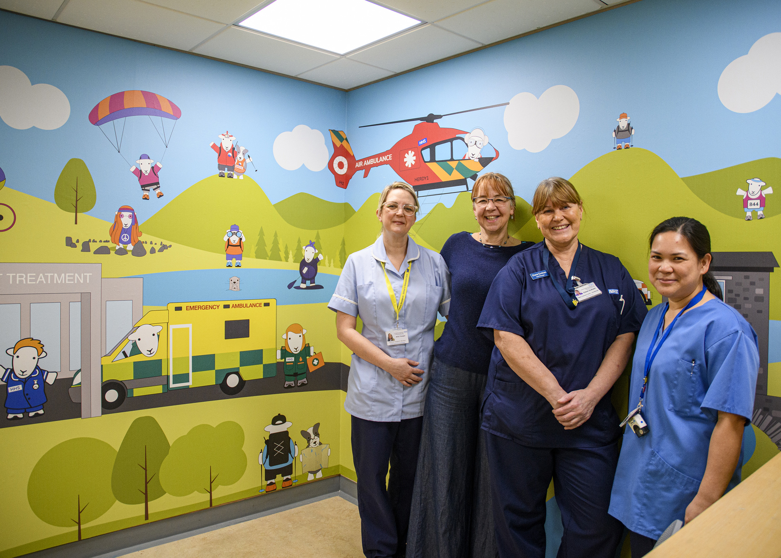 mural for socials 1 Herdy mural at the Westmorland General Hospital Urgent Treatment Centre