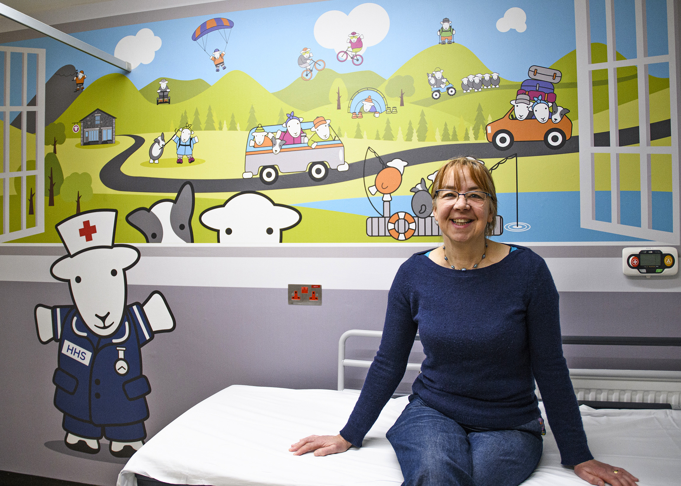 mural socials 2 Herdy mural at the Westmorland General Hospital Childrens Urgent Treatment Centre