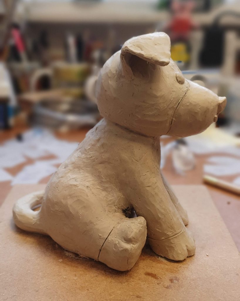 clay sheppy 2 Clay model of a Sheppy soft toy
