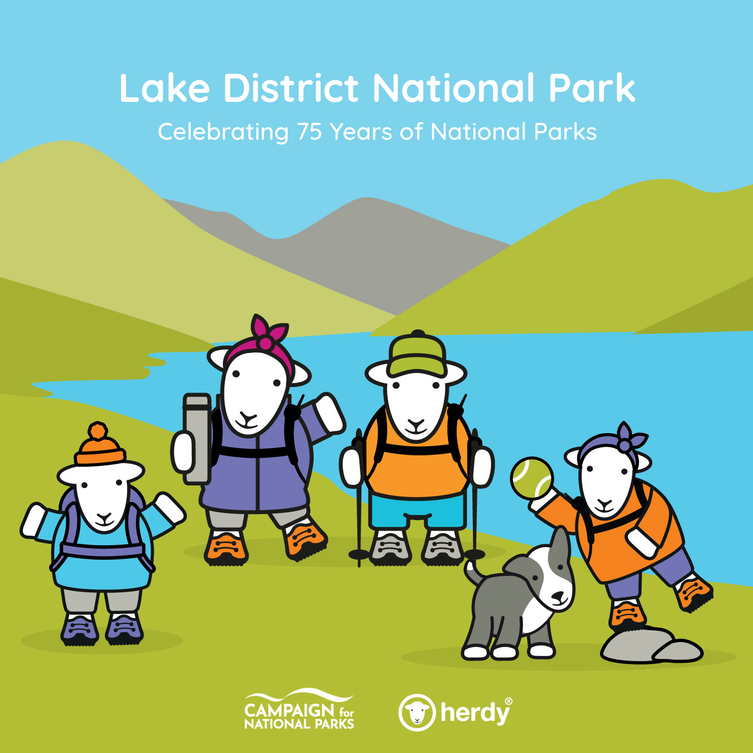 lake-district-national-park herdy in the Lake District National Park, celebrating 75 years of National Parks