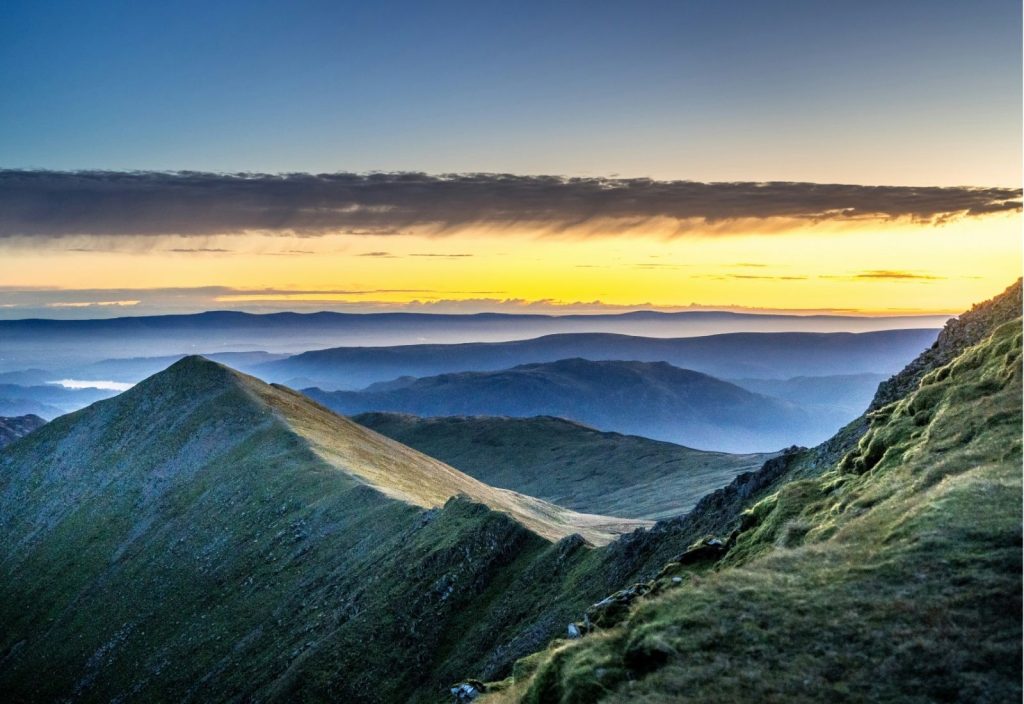 4 sunset over the lake district fells